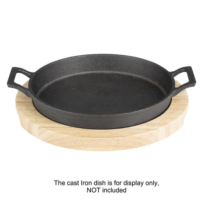 Olympia Hevea Board for Cast Iron Round Eared Dish 235mm (FW816) (For Olympia dish - FW816 | 235(Ø)x19(H)mm) • PAS-FU294