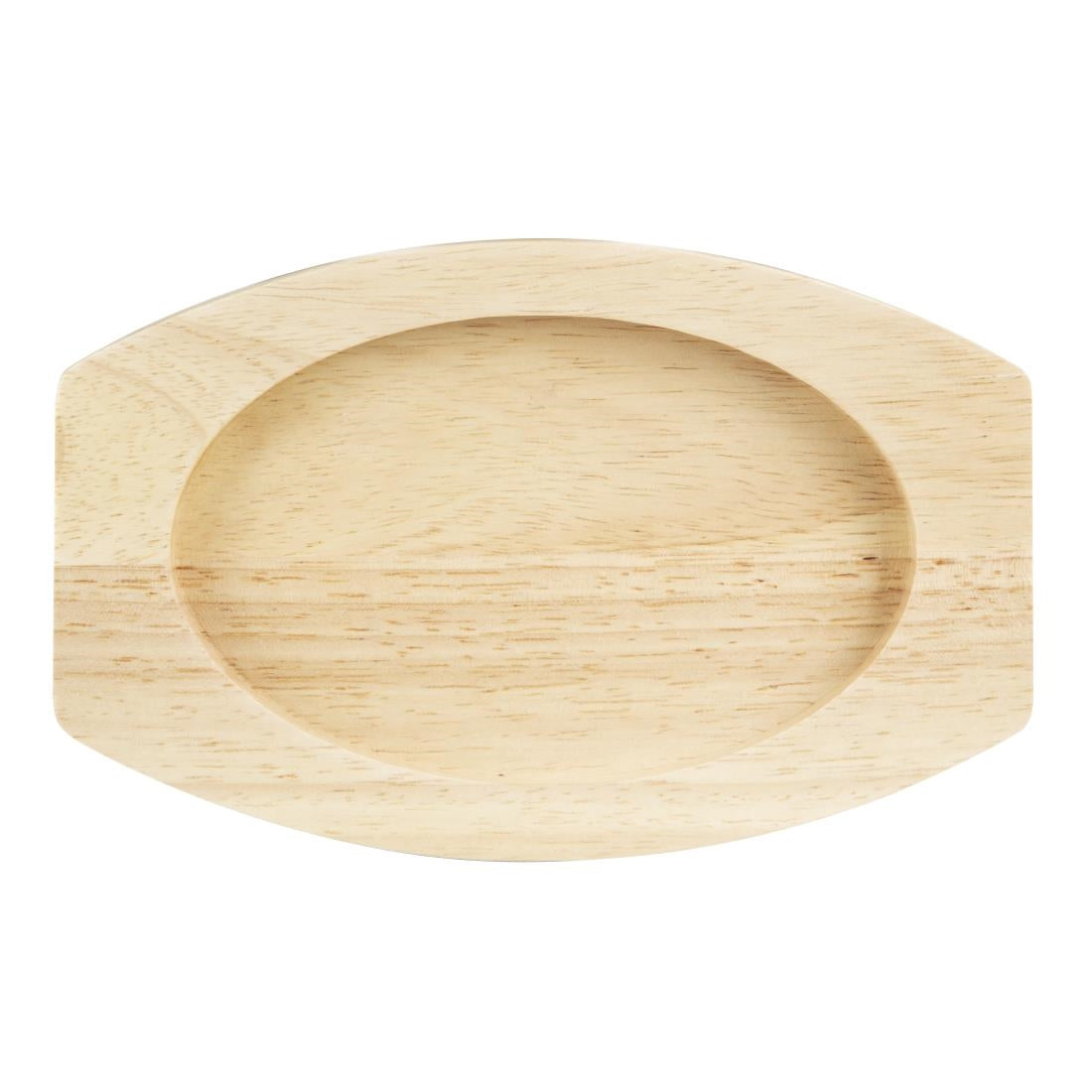 Olympia Hevea Board for Cast Iron Oval Eared Dish 210x120mm (FW819) (For Olympia dish - FW819 | 210(L)x120(W)x19.5(H)mm) • PAS-FU295