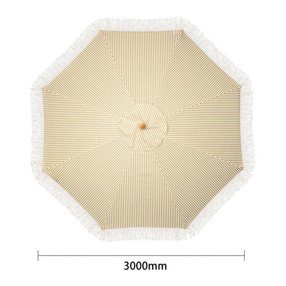 Bolero Sicily Round Striped Umbrella 2.5m Diameter • PAS-FU508
