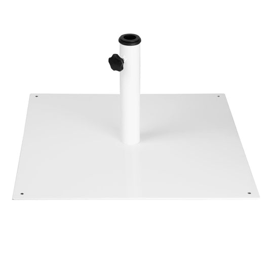 Bolero Flat Metal Parasol Base White - 18kg • PAS-FU510