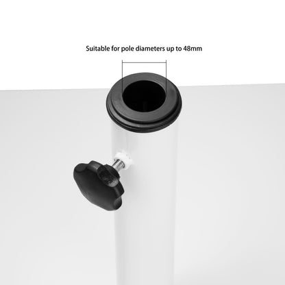 Bolero Flat Metal Parasol Base White - 18kg • PAS-FU510