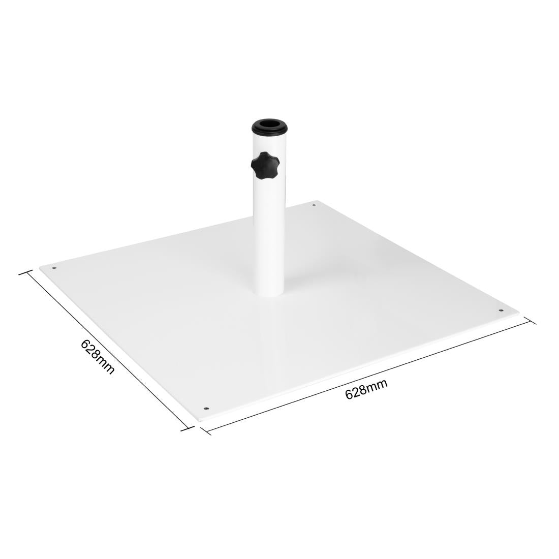 Bolero Flat Metal Parasol Base White - 18kg • PAS-FU510