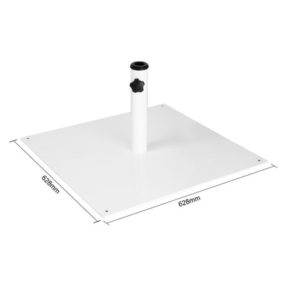Bolero Flat Metal Parasol Base White - 18kg • PAS-FU510