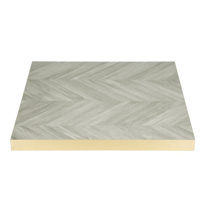 Bolero Pre-Drilled Table Top Chevron Design 700mm (48(H)x700(W)x700(D)mm) • PAS-FU512