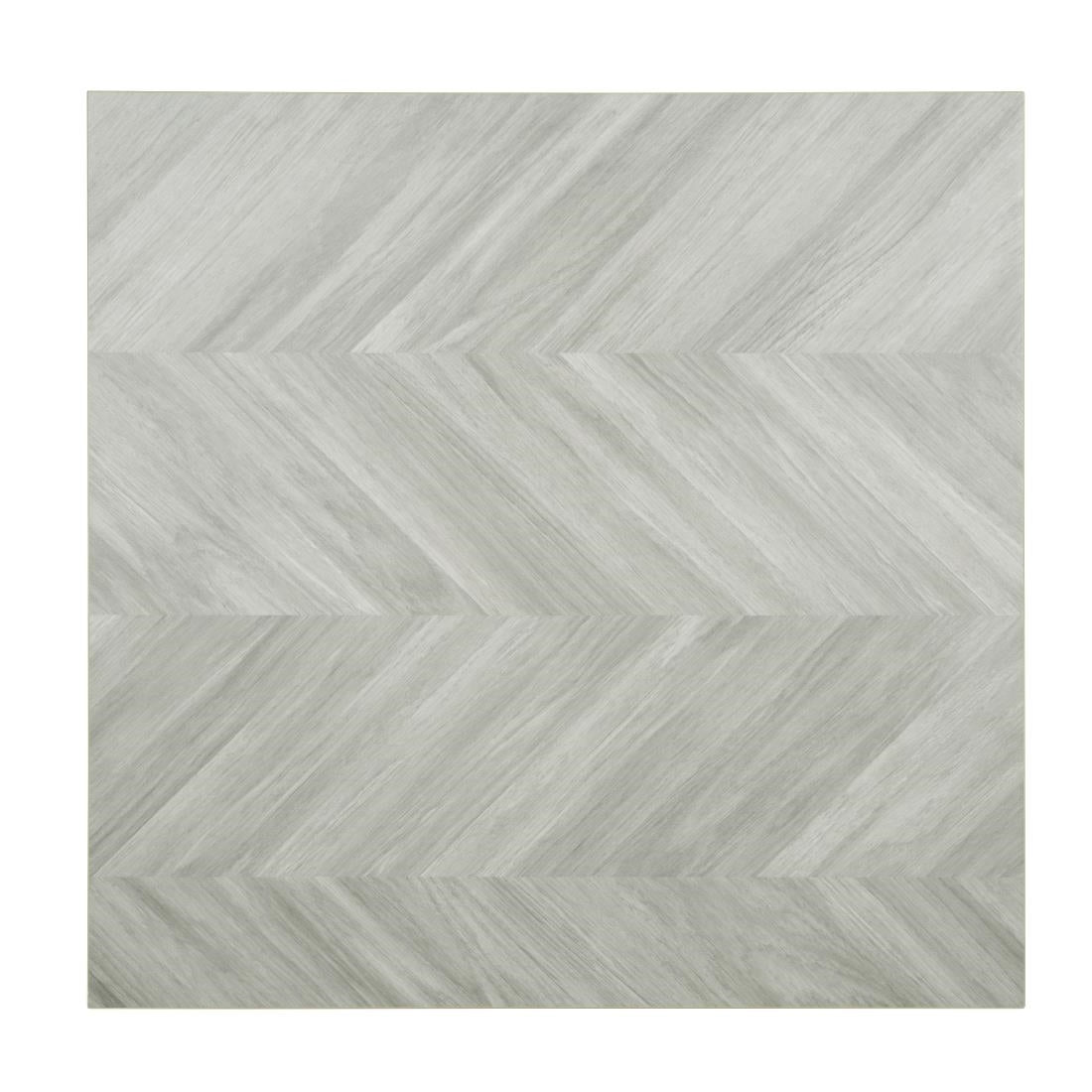 Bolero Pre-Drilled Table Top Chevron Design 700mm (48(H)x700(W)x700(D)mm) • PAS-FU512