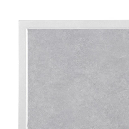 Bolero Light Grey Stone Effect Outdoor Tempered Glass Table Top White Trim 700mm (38(H)x700(W)x700(L)mm) • PAS-FU514