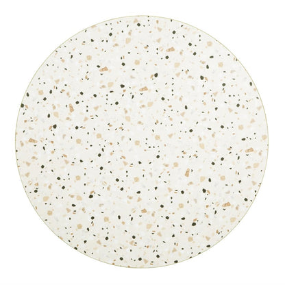 Bolero Terrazzo Style Round Table Top 600mm (Size: 600(Ø)x48(D)mm / 23.6x1.8" | Pre-drilled) • PAS-FU518