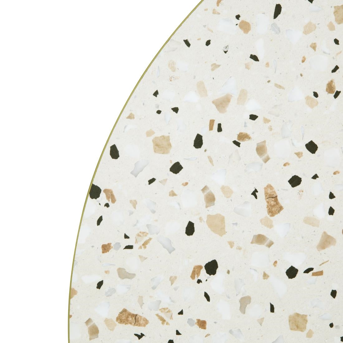 Bolero Terrazzo Style Round Table Top 600mm (Size: 600(Ø)x48(D)mm / 23.6x1.8" | Pre-drilled) • PAS-FU518