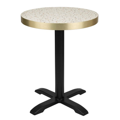 Bolero Terrazzo Style Round Table Top 600mm (Size: 600(Ø)x48(D)mm / 23.6x1.8" | Pre-drilled) • PAS-FU518
