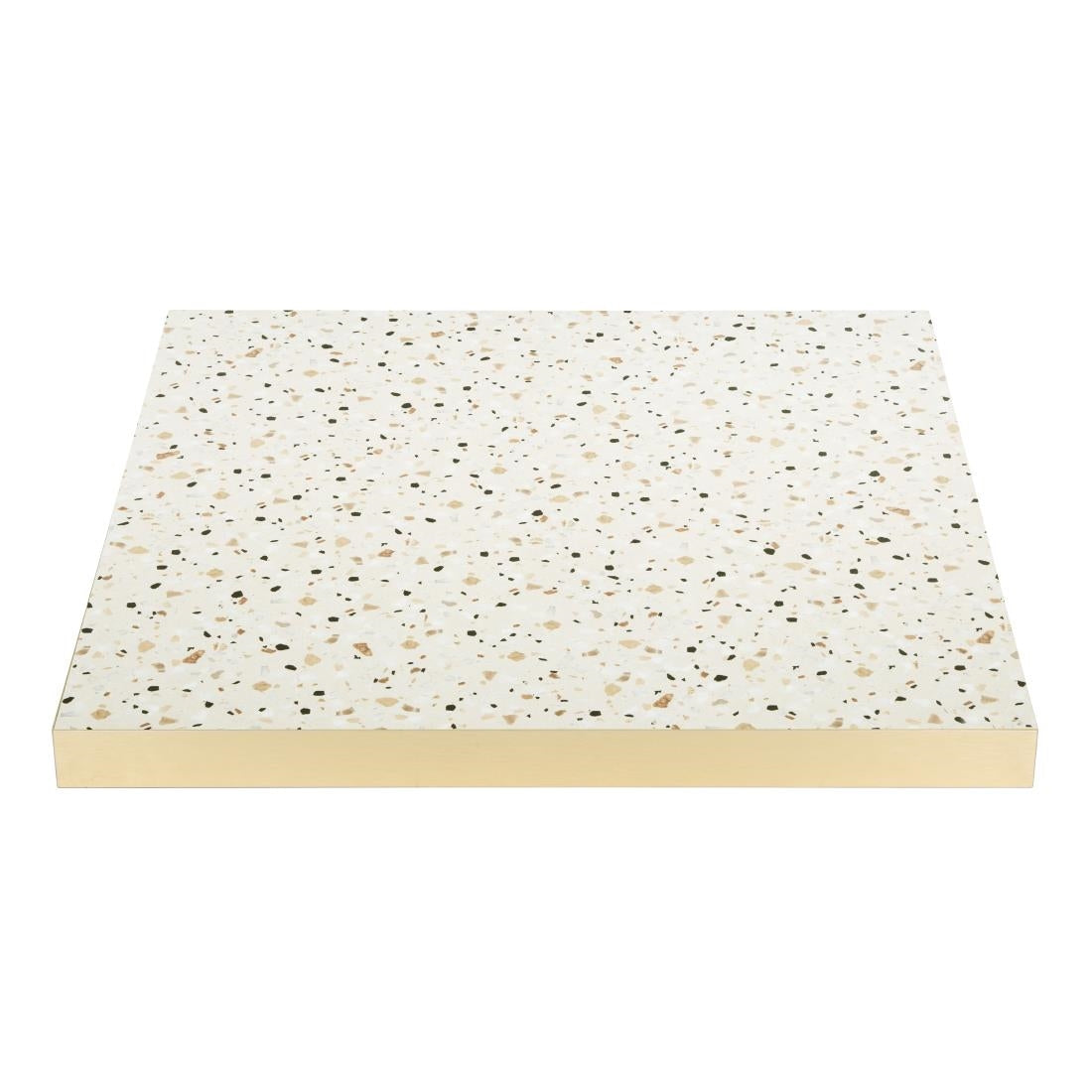 Bolero Terrazzo Style Square Table Top 700x700mm (Size: 700(W)x700(L)x48(D)mm / 27.5x27.5x1.8" | Pre-drilled) • PAS-FU519