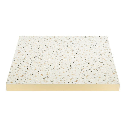 Bolero Terrazzo Style Square Table Top 700x700mm (Size: 700(W)x700(L)x48(D)mm / 27.5x27.5x1.8" | Pre-drilled) • PAS-FU519