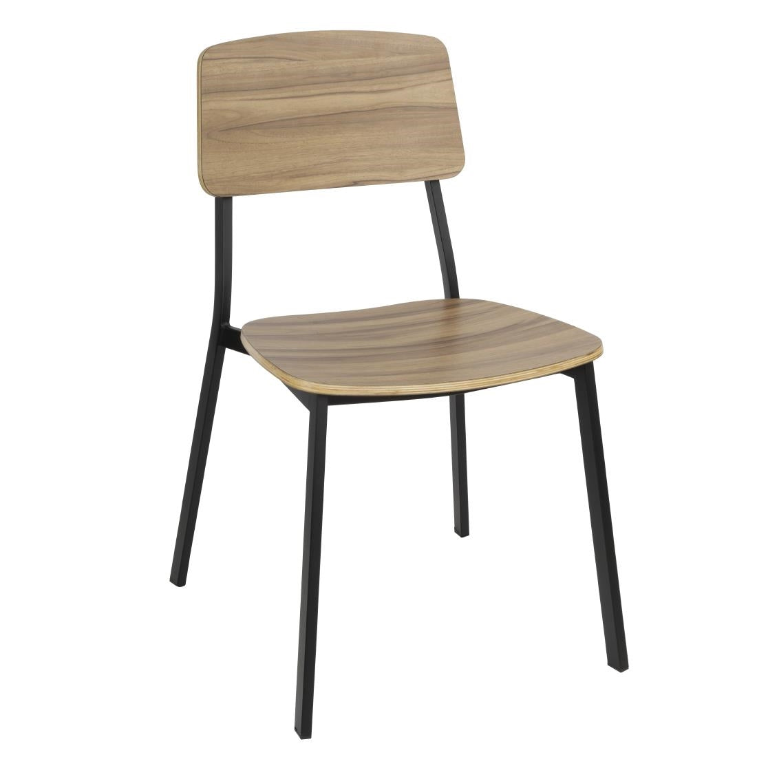 Bolero Beaufort Wooden Interior Dining Chairs (2 Pack) (820(H)x560(W)x510(D)mm / 32.2x22x20" | Pack Quantity: 2) • PAS-FU524