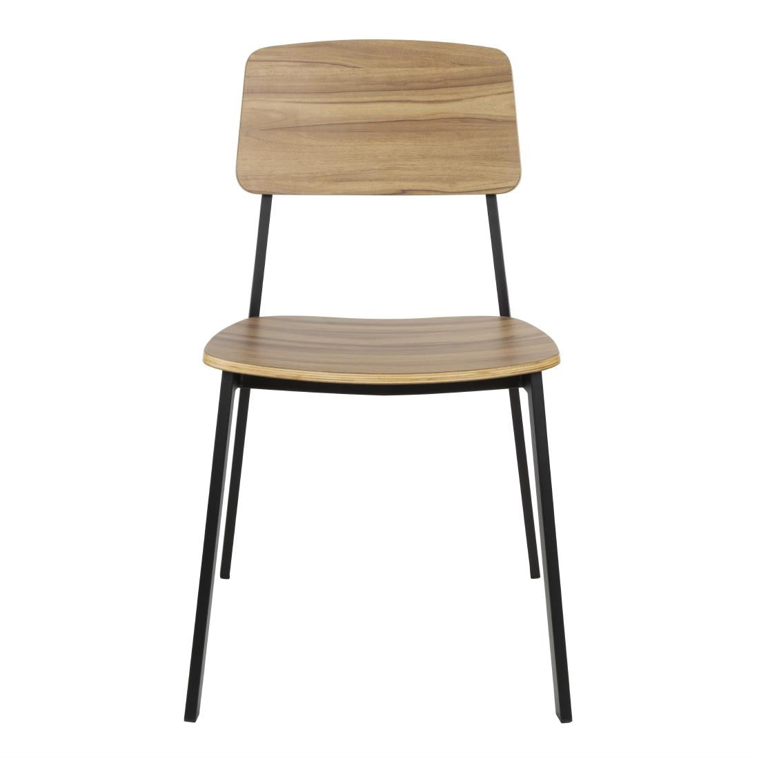 Bolero Beaufort Wooden Interior Dining Chairs (2 Pack) (820(H)x560(W)x510(D)mm / 32.2x22x20" | Pack Quantity: 2) • PAS-FU524