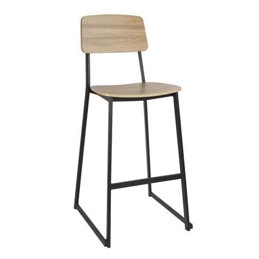 Bolero Beaufort Wooden Interior High Stools (2 Pack) (1145(H)x610(W)x510(D)mm / 45x24x20" | Pack Quantity: 2) • PAS-FU525