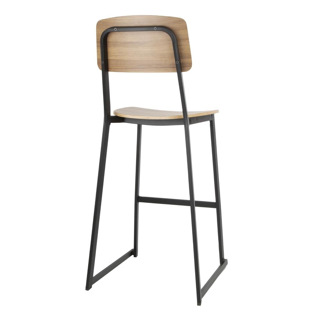 Bolero Beaufort Wooden Interior High Stools (Pack of 2) • PAS-FU525