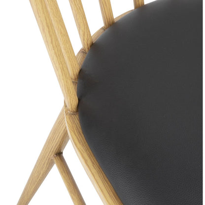 Bolero Harrowdene Padded Metal Side Chairs Wood Effect (2 Pack) (Dimensions: 710(H)x530(W)mm. Padded Seat) • PAS-FU528