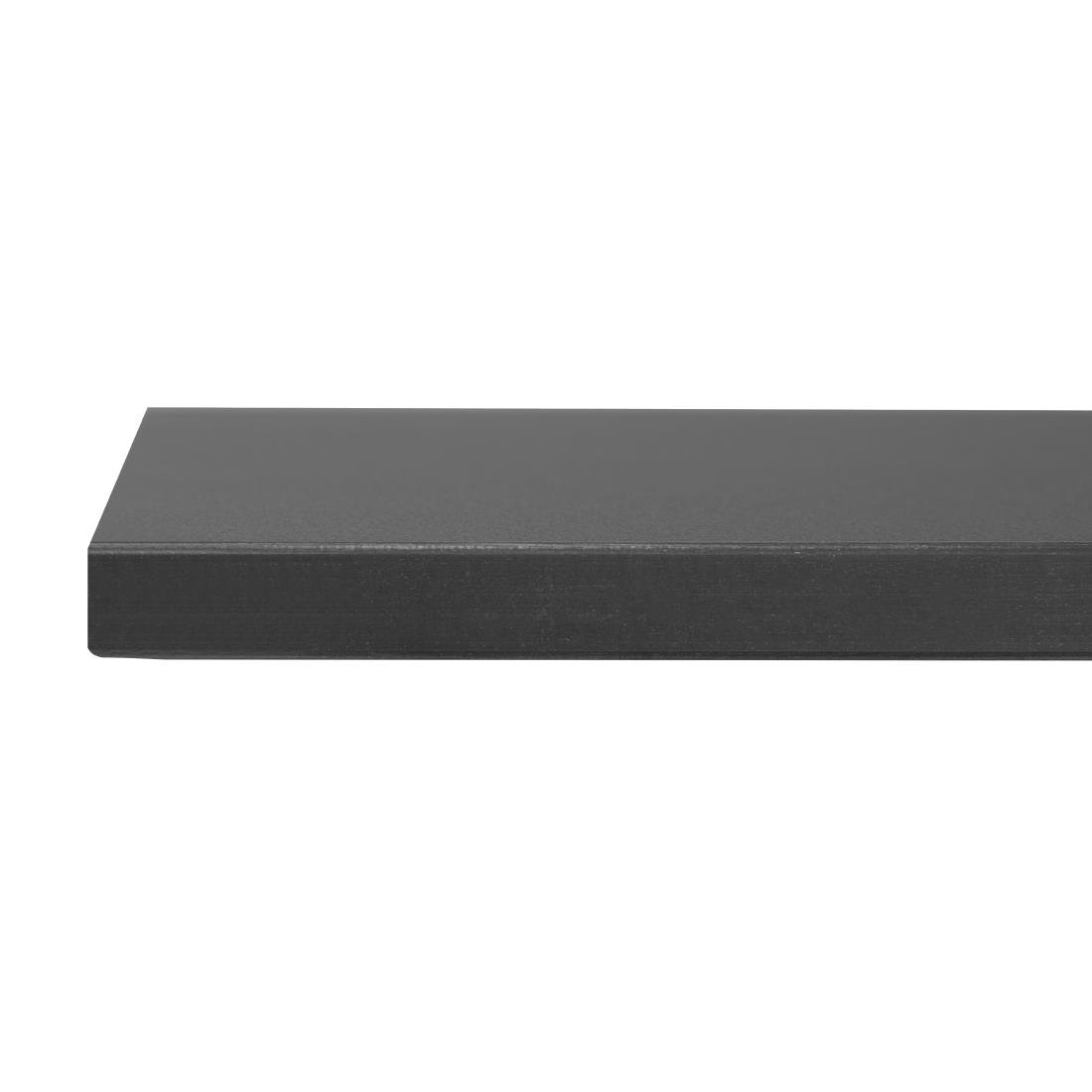 Bolero Matte Black Square Outdoor Table Top 700mm • PAS-FU530