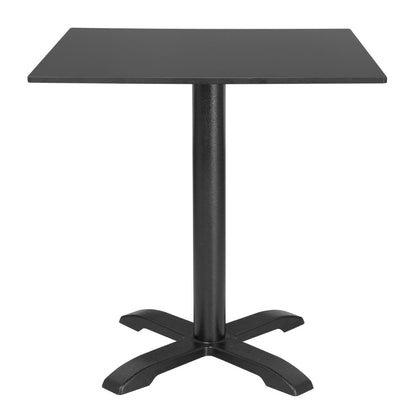 Bolero Matte Black Square Outdoor Table Top 700mm • PAS-FU530