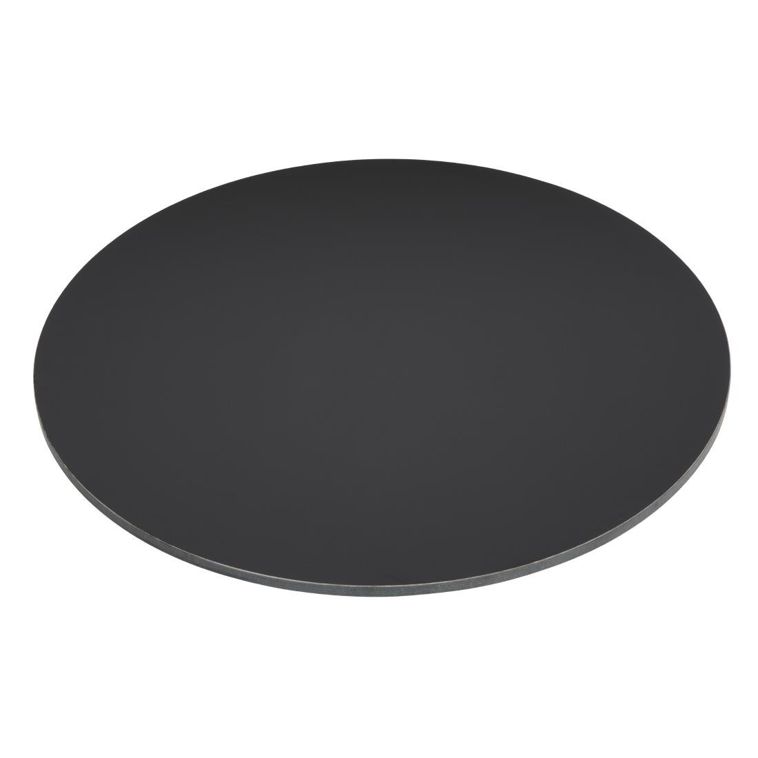 Bolero Matte Black Round Outdoor Table Top 600mm • PAS-FU531