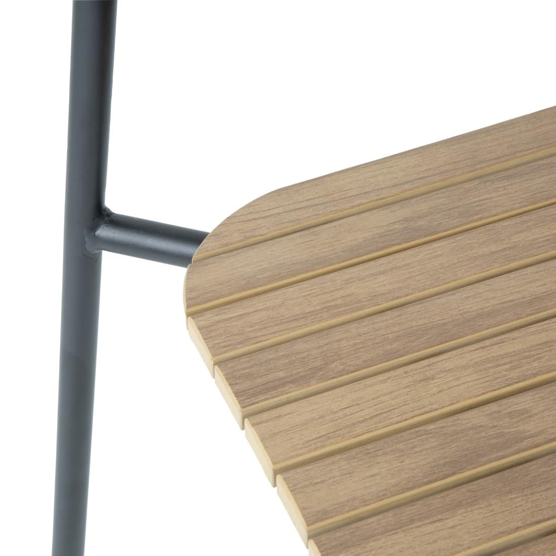 Bolero Santorini Wood Effect Outdoor Chairs (4 Pack) (Dimensions: 845(H)x525(W)x570(L)mm | Pack of 4) • PAS-FU537