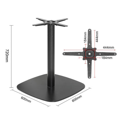 Bolero Black Cast Iron Table Base 720x600mm (720(H)x600(Ø)mm) • PAS-FU547