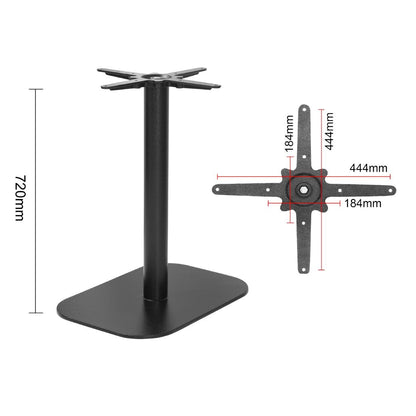 Bolero Black Cast Iron Table Base 720x420x600mm (720(H)x600(L)x420(W)mm) • PAS-FU548