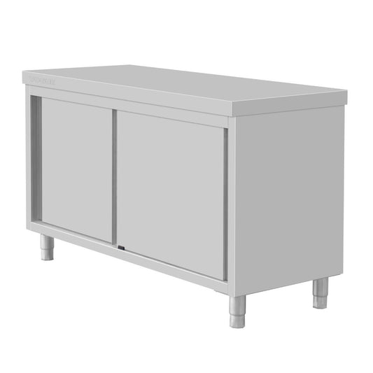Vogue Standing Floor Cupboard Stainless Steel - 900x1500x600mm (900(H)x1500(W)x600(D)mm | Material: Stainless Steel) • PAS-FU586
