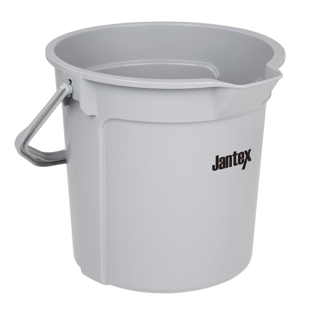 Jantex Grey Graduated Bucket with Pouring Lip 14ltr • PAS-FU589