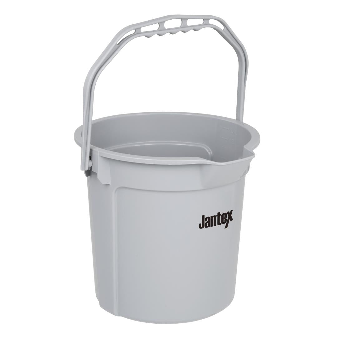 Jantex Grey Graduated Bucket with Pouring Lip 14Ltr • PAS-FU589
