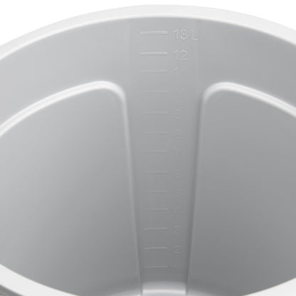 Jantex Grey Graduated Bucket with Pouring Lip 14Ltr • PAS-FU589