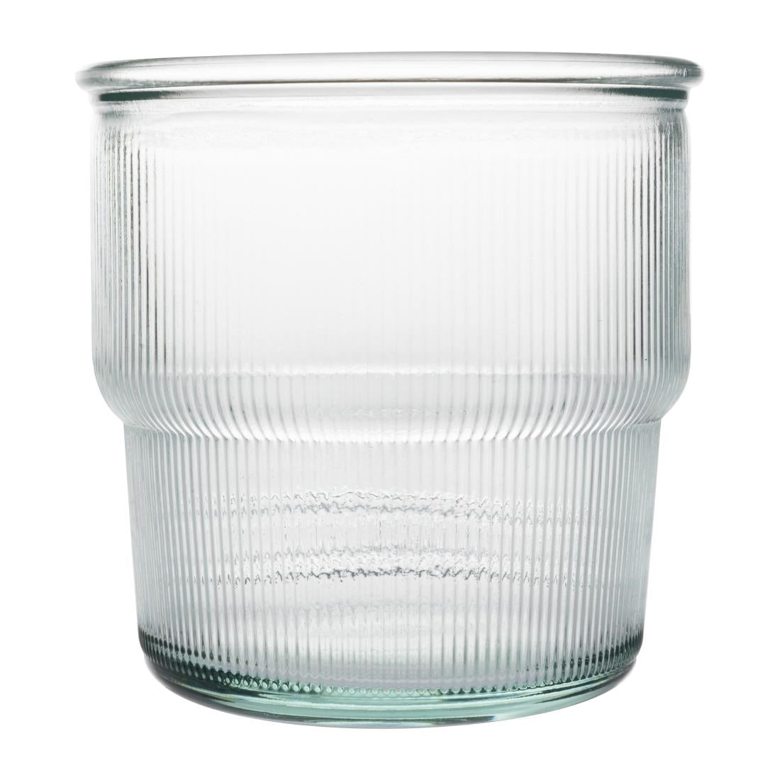 Olympia Recycled Glass Ribbed Stackable Tumblers 300ml (6 Pack) (Pack of 6) • PAS-FU597