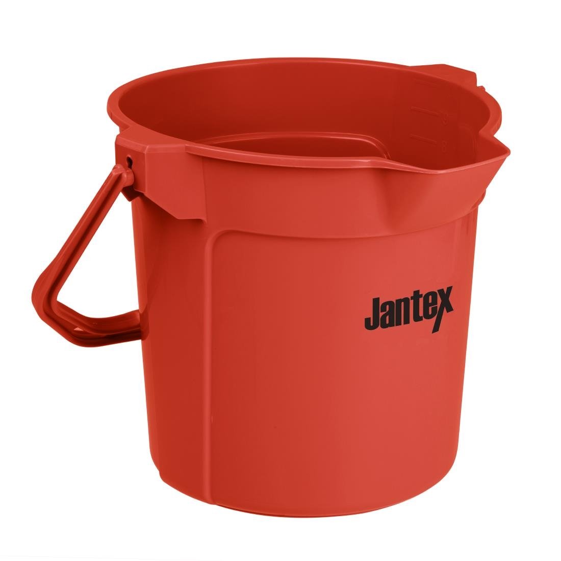 Jantex Red Graduated Bucket with Pouring Lip 10ltr • PAS-FU832