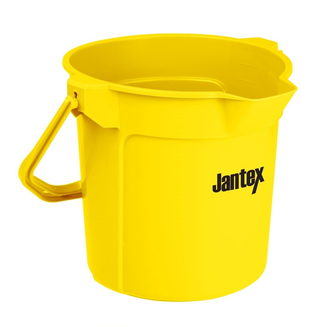 Jantex Yellow Graduated Bucket with Pouring Lip 10ltr • PAS-FU834