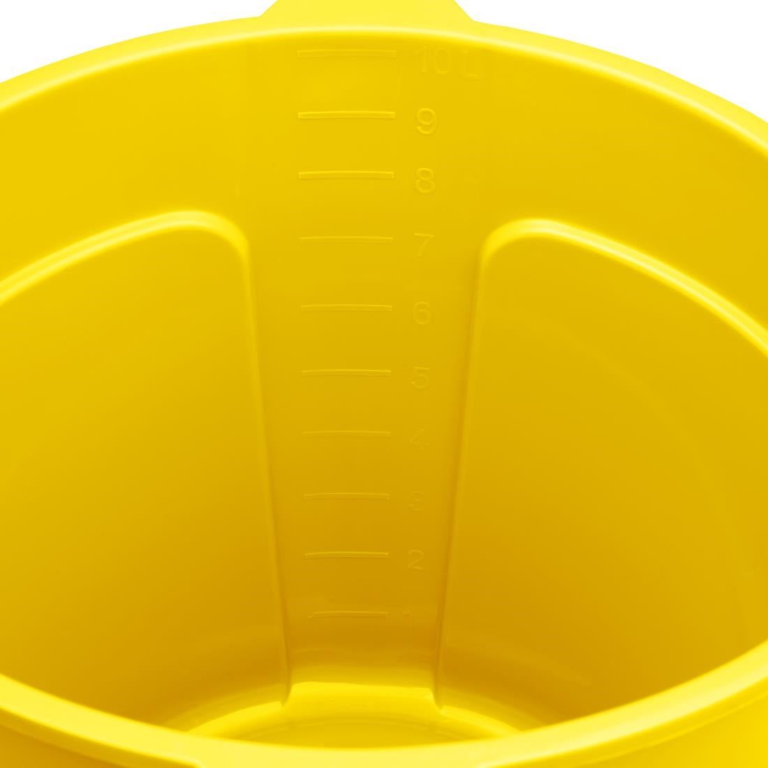 Jantex Yellow Graduated Bucket with Pouring Lip 10Ltr • PAS-FU834