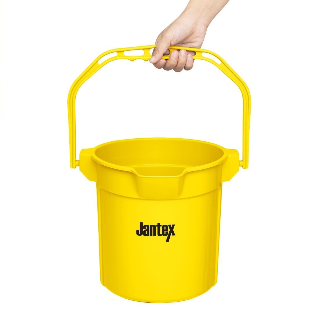 Jantex Yellow Graduated Bucket with Pouring Lip 10ltr • PAS-FU834