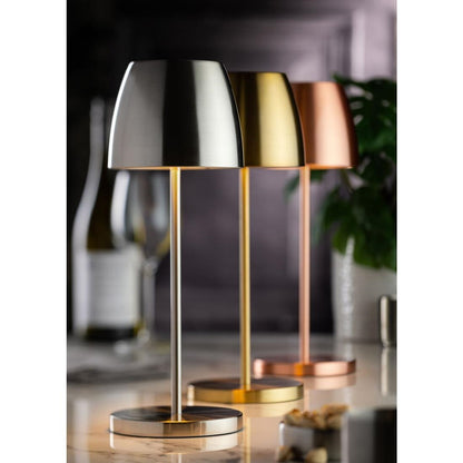 Utopia Montserrat LED Cordless Table Lamp Brushed Gold - 100 x 300mm • PAS-JE488