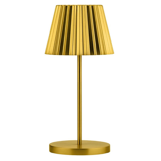 Utopia Dominica LED Cordless Table Lamp Brushed Gold - 110 x 260mm • PAS-JE493