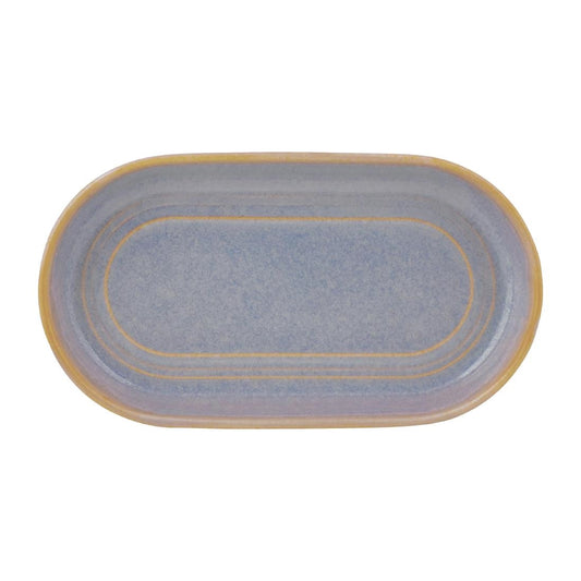 Tablekraft Urban Loft Oval Platters Azure Blue 180mm (4 Pack) • PAS-FW017