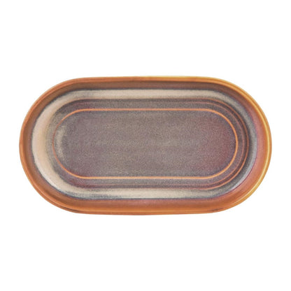 Tablekraft Urban Loft Oval Platters Auburn 180mm (4 Pack) (Pack of 4) • PAS-FW029
