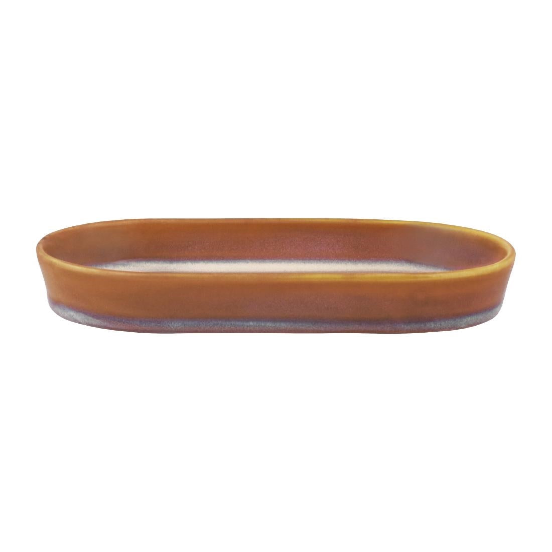 Tablekraft Urban Loft Oval Platters Auburn 180mm (4 Pack) (Pack of 4) • PAS-FW029