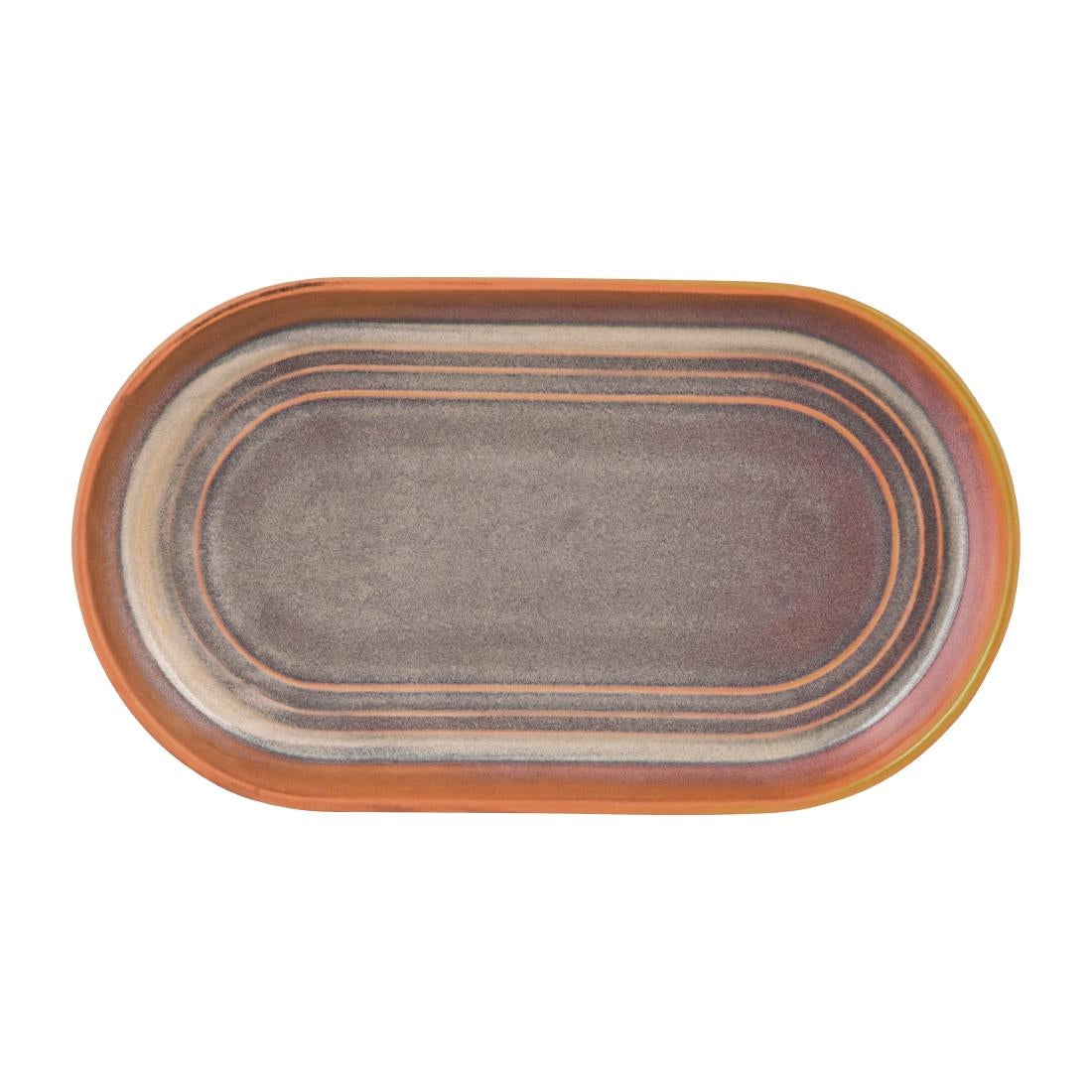 Tablekraft Urban Loft Oval Platters Auburn 240mm (4 Pack) (Pack of 4) • PAS-FW030