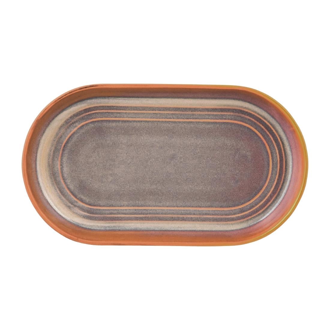 Tablekraft Urban Loft Oval Platters Auburn 240mm (4 Pack) • PAS-FW030