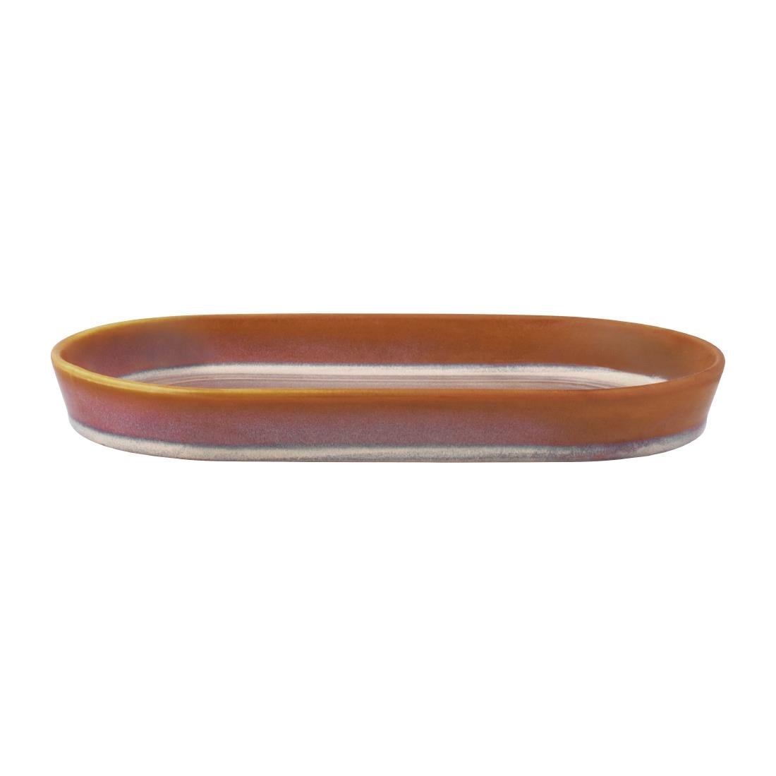 Tablekraft Urban Loft Oval Platters Auburn 240mm (4 Pack) • PAS-FW030
