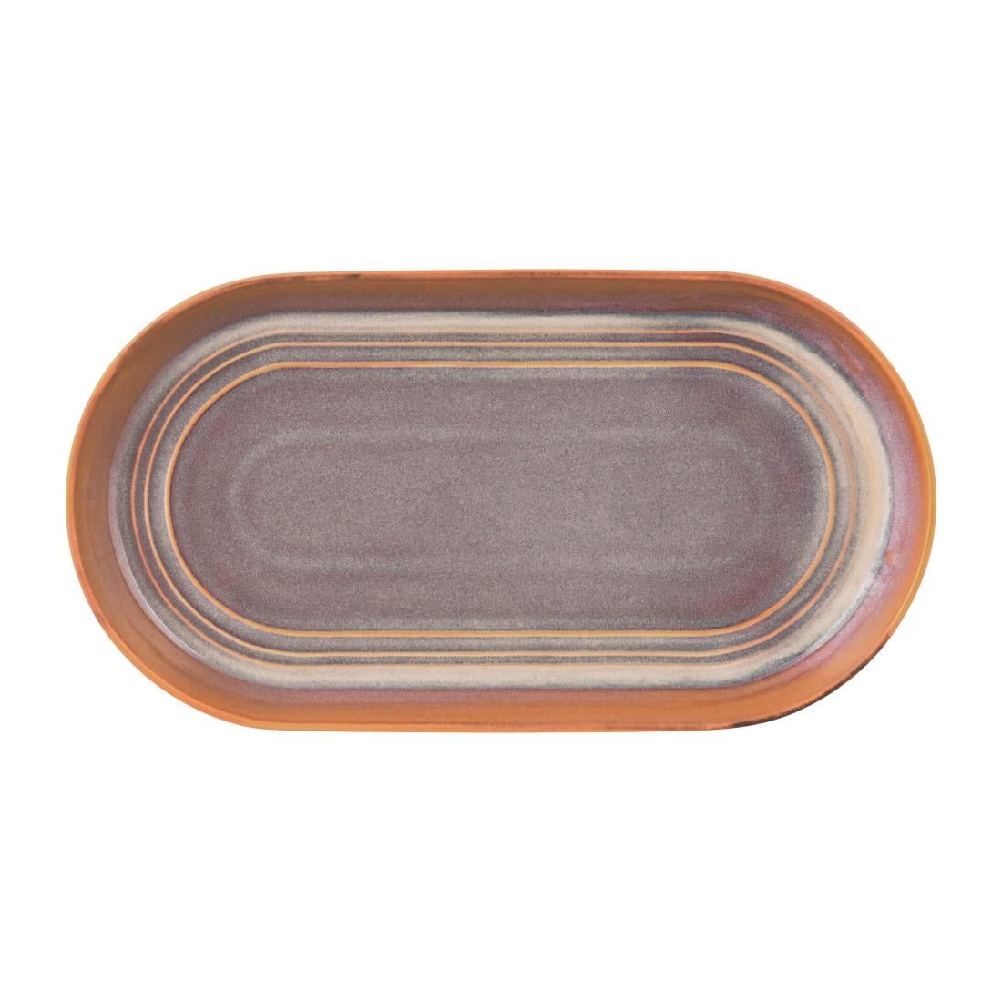 Tablekraft Urban Loft Oval Platters Auburn 305mm (3 Pack) • PAS-FW031