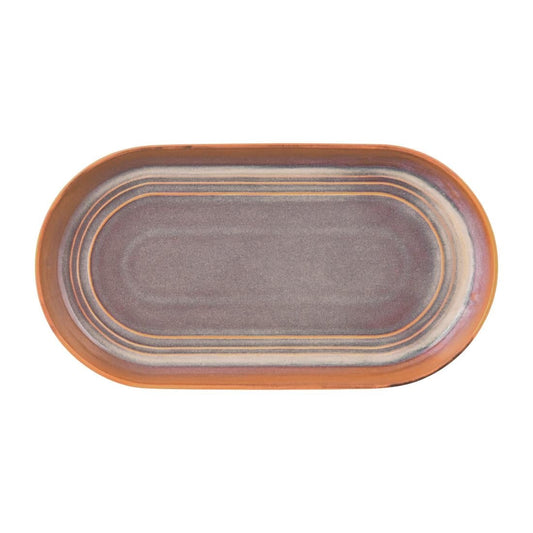 Tablekraft Urban Loft Oval Platters Auburn 305mm (3 Pack) • PAS-FW031