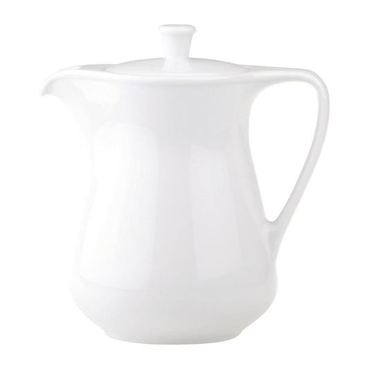 Royal Porcelain Chelsea Flat Lid Coffee Pots 650ml (6 Pack) • PAS-FW061