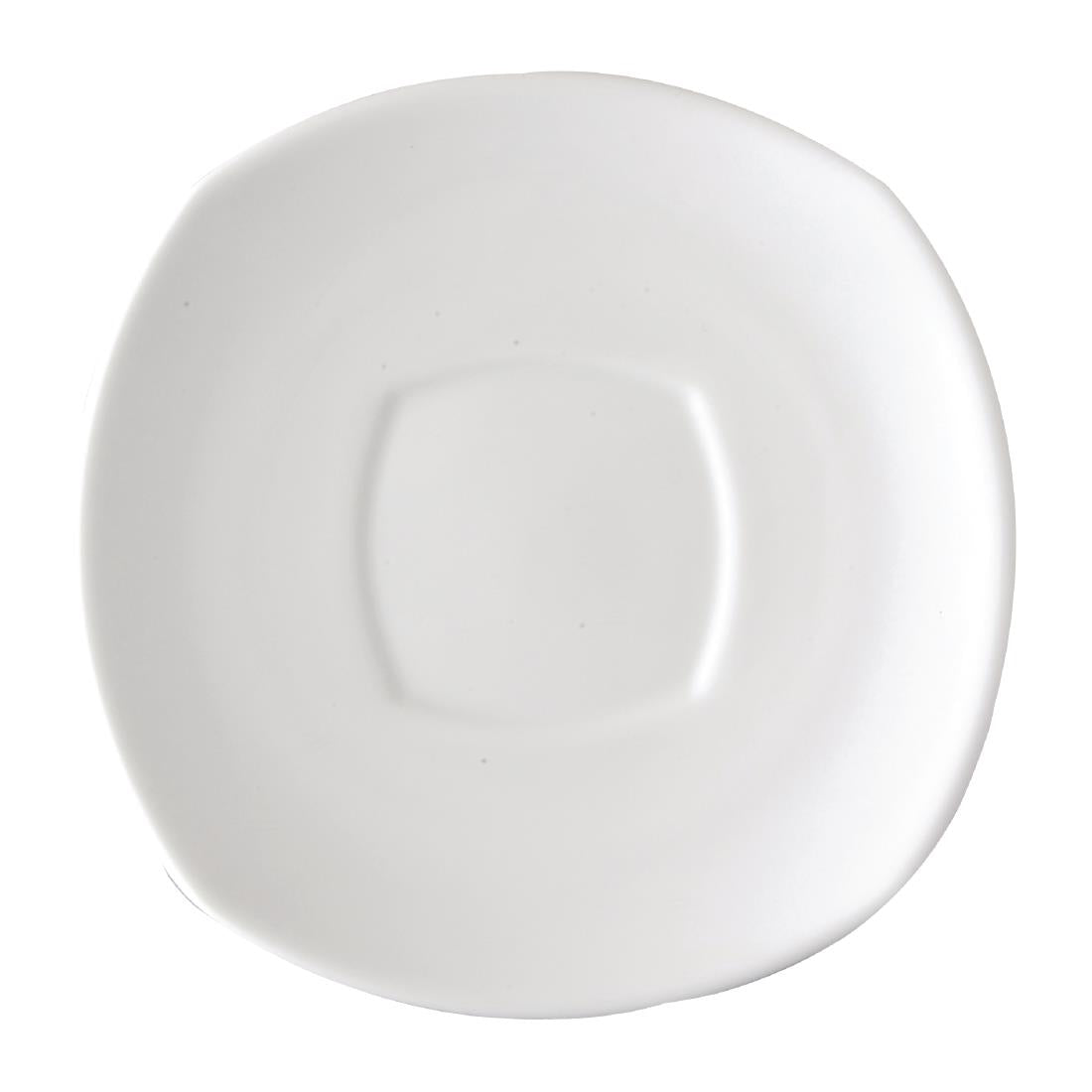 Royal Porcelain Chelsea Square Saucers with Square Well 150mm (48 Pack) • PAS-FW076