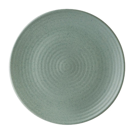 Zuma Mint Ribbed Coupe Plates 210mm (6 Pack) • PAS-FW134
