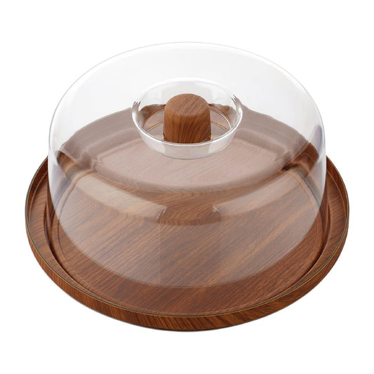 Evelin Cake Platter & Cover Set - 300x110mm (Dimensions: 300x110mm | Evelin Cake Platter & Cover Set) • PAS-FW296