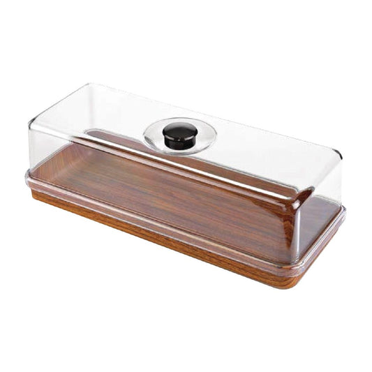 Evelin Rectangular Platter & Cover Set - 390x160x130mm (Dimensions: 390x160x130mm | Evelin Rectangular Platter & Cover Set) • PAS-FW297